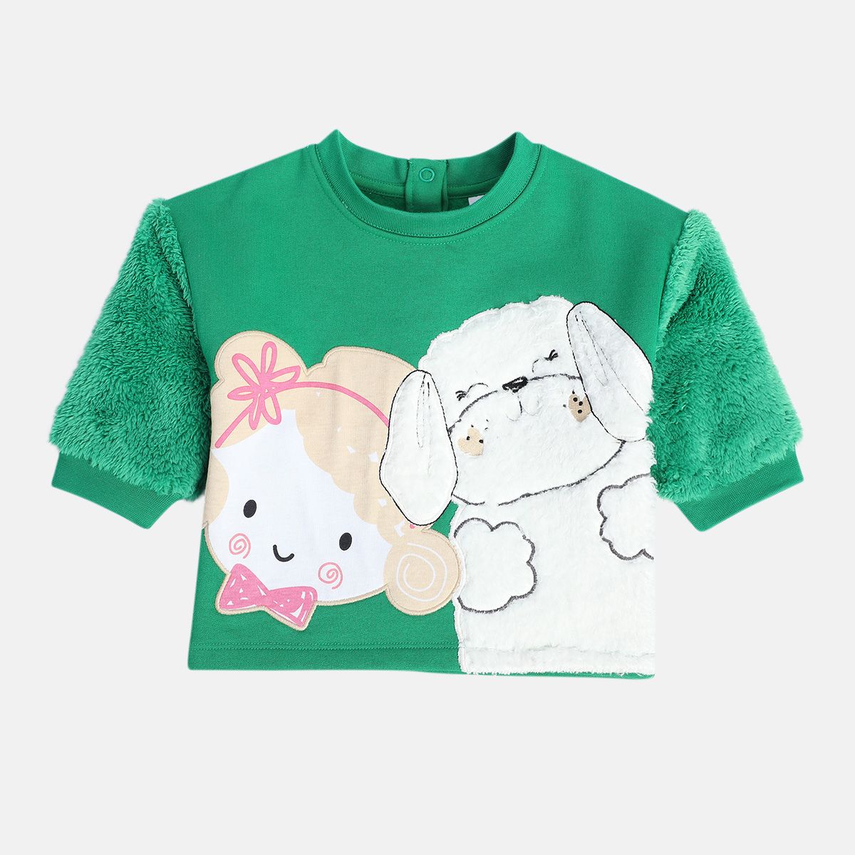 Girls Green Pack Of 1 Sweat Shirt