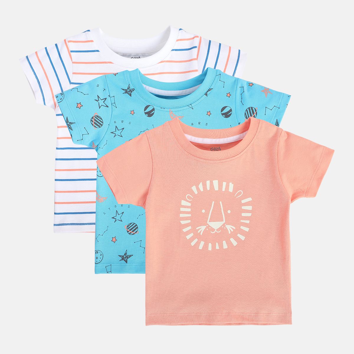 Boys Multicolor Pack Of 3 T-Shirt