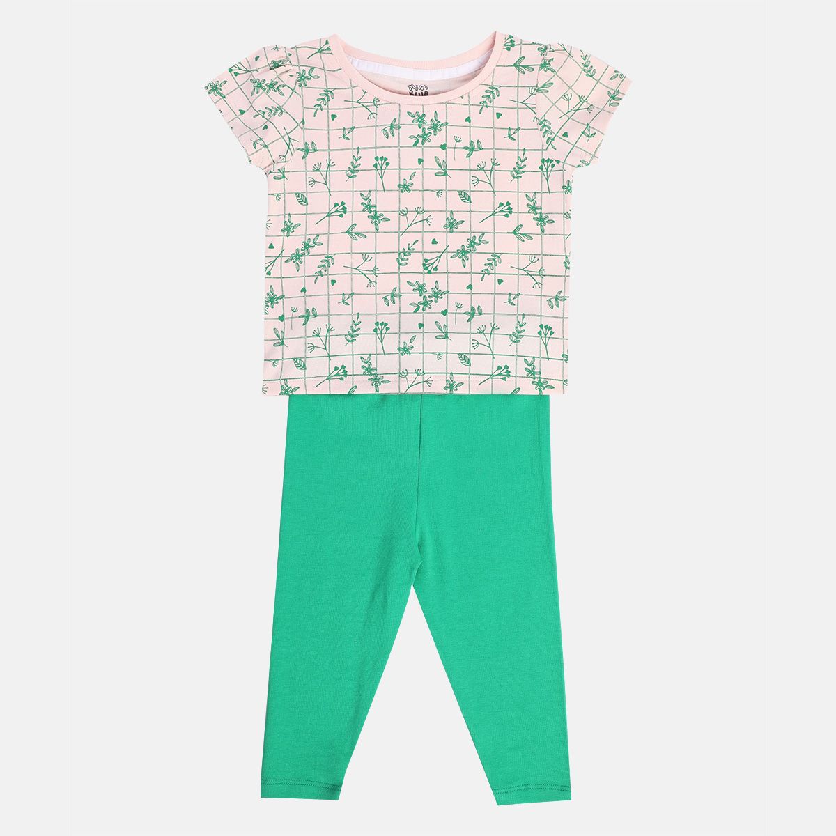 Girls Green Pack Of 2 Top And Bottom