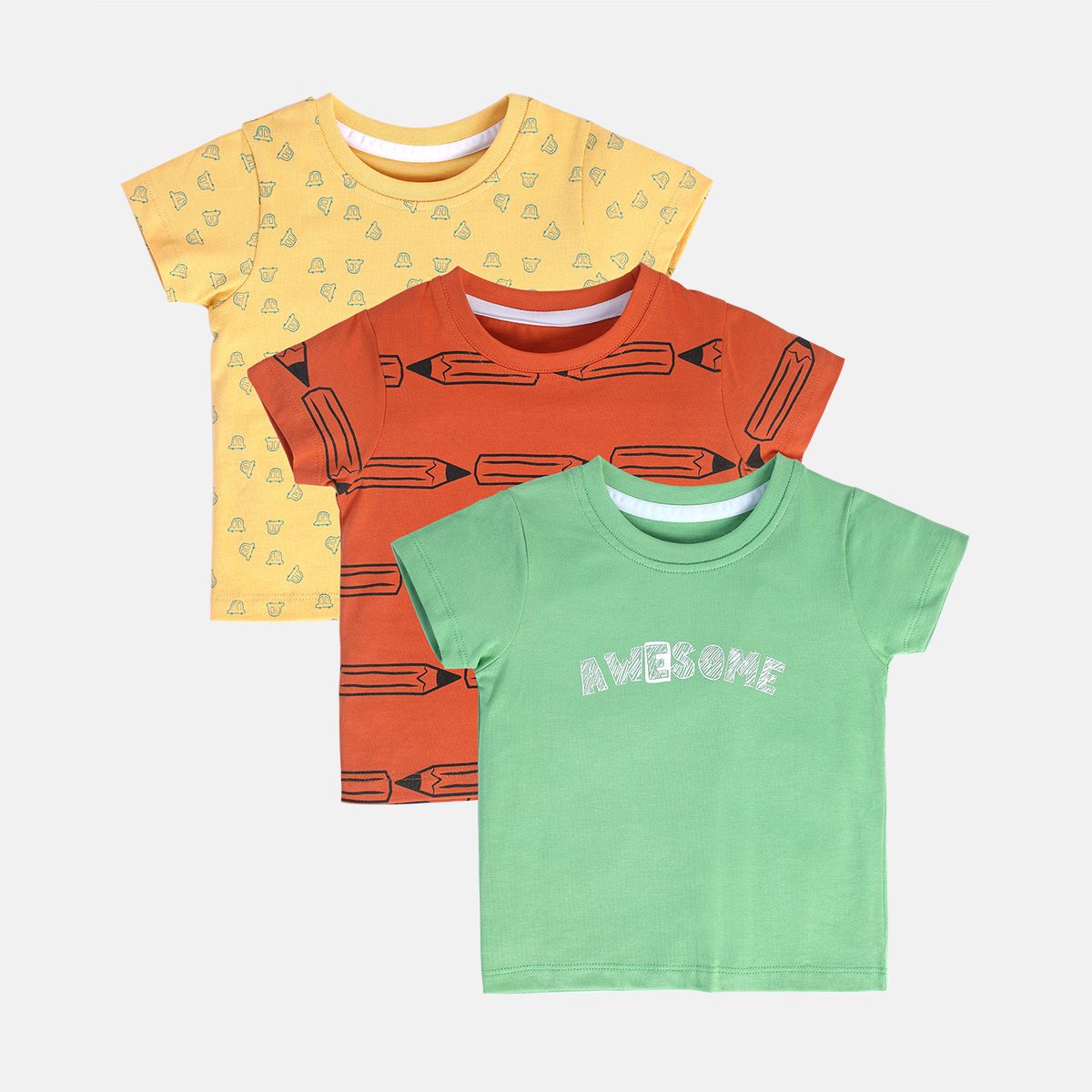 Boys Multicolor Pack Of 3 T-Shirt
