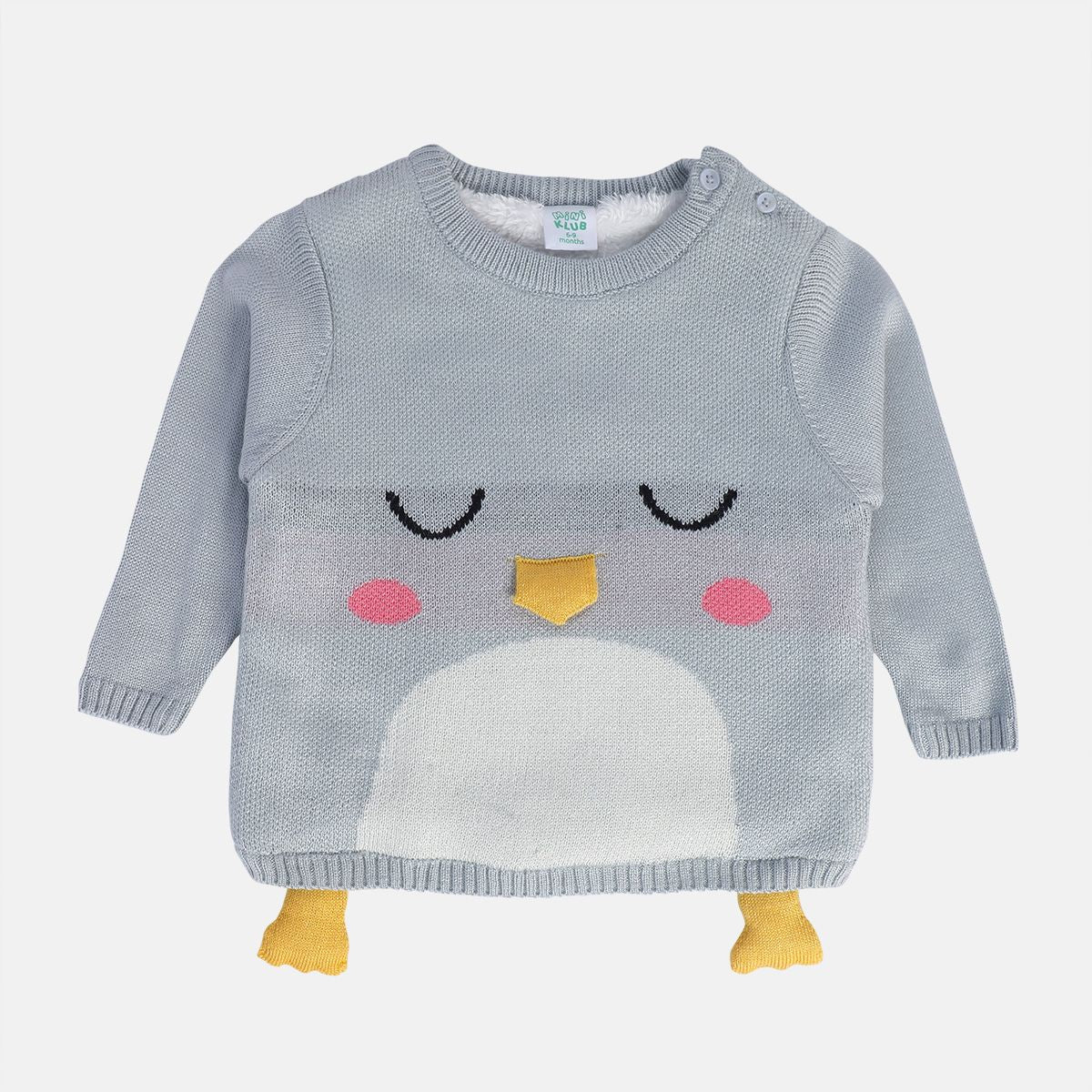 Girls Grey Pack Of 1 Sweater
