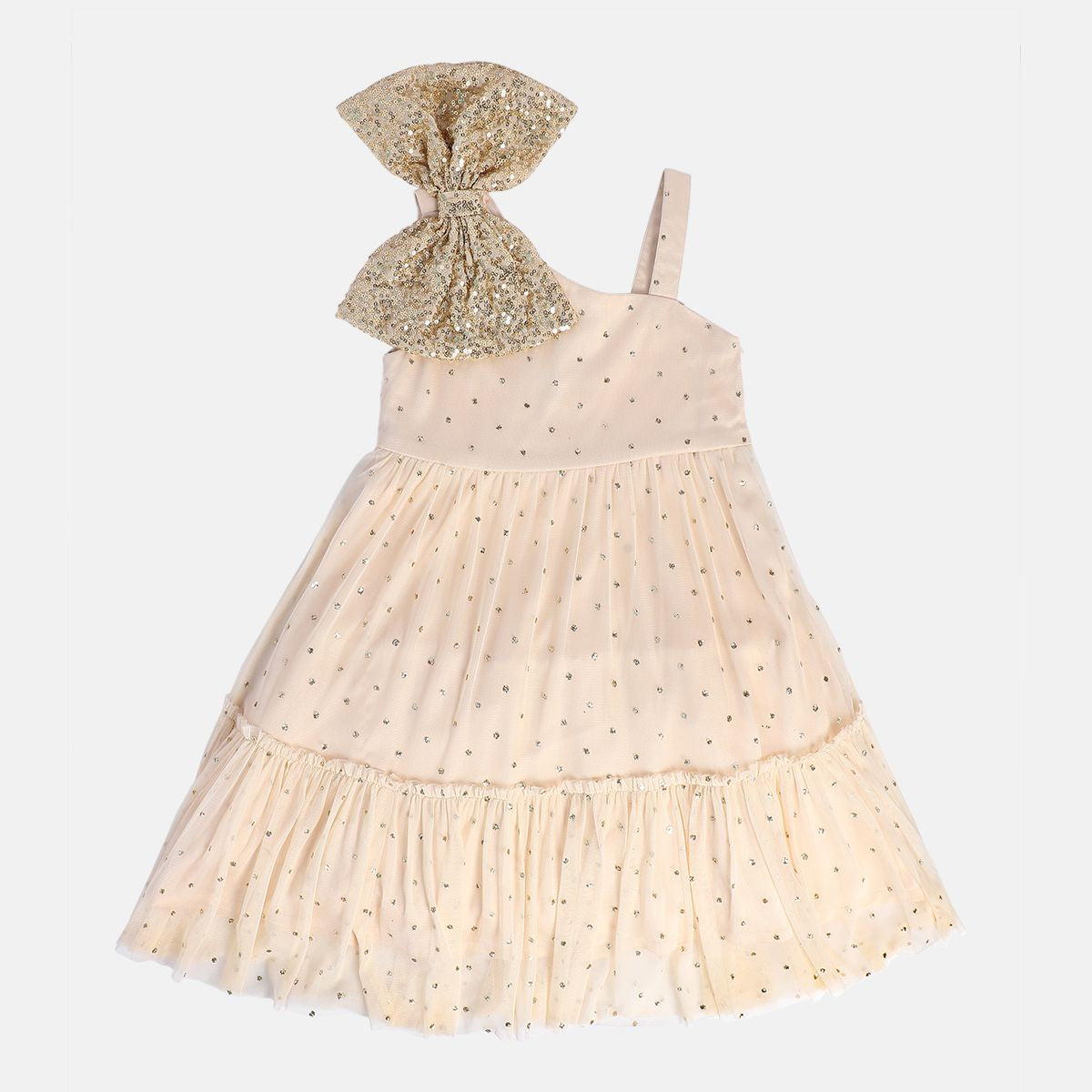 Girls Beige Pack Of 1 Dress