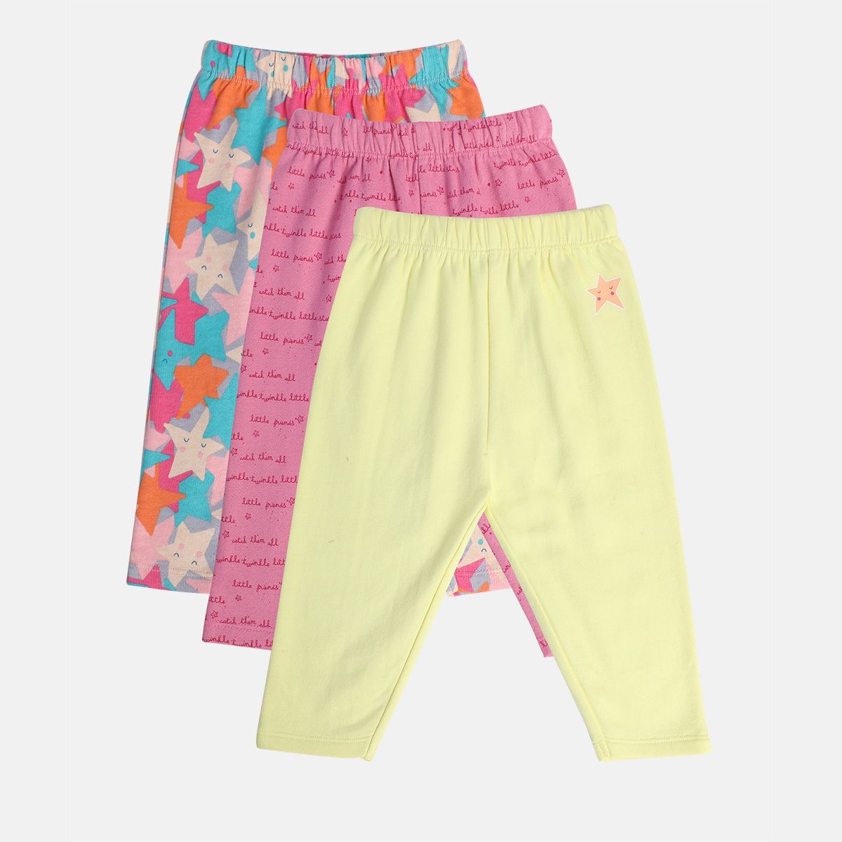 Girls Multicolor Pack Of 3 Knit Bottom