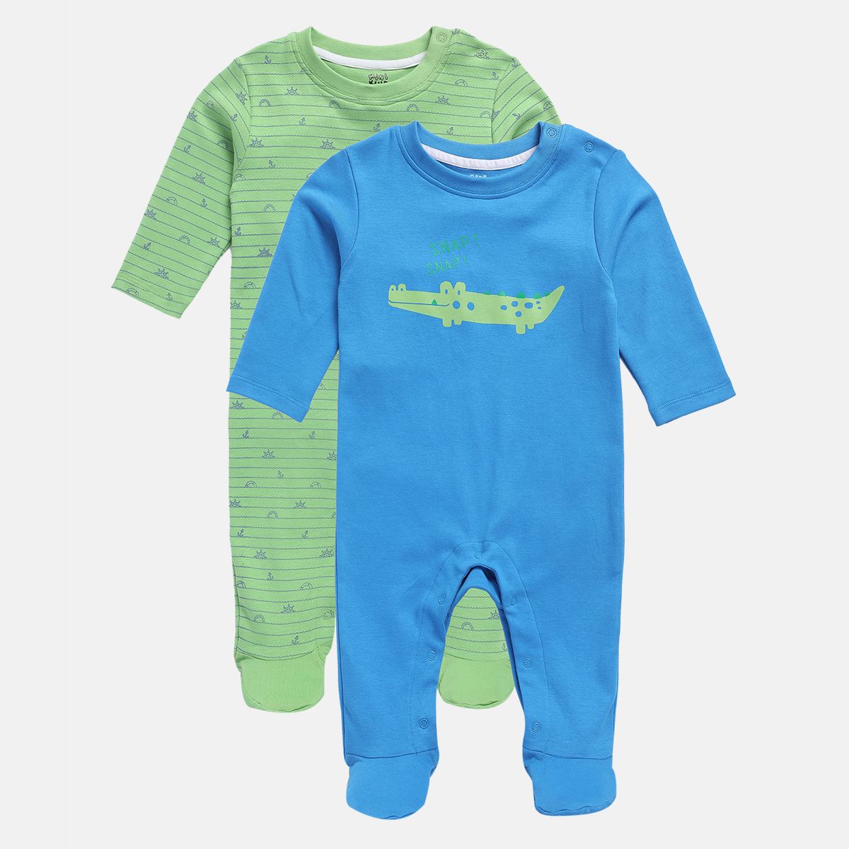 Boys Multicolor Pack Of 2 Sleep Suit