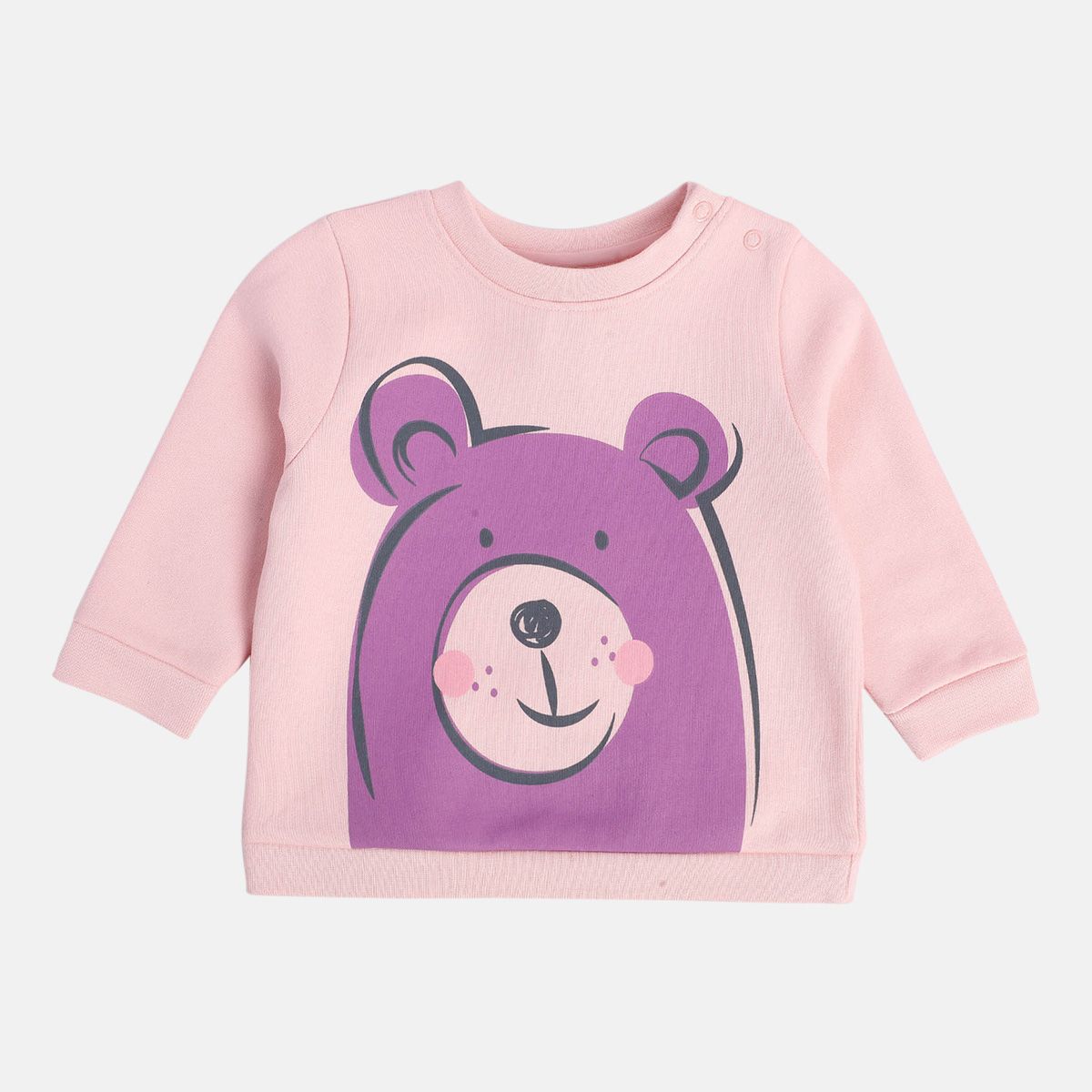 Girls Peach Pack Of 1 Sweat Shirt