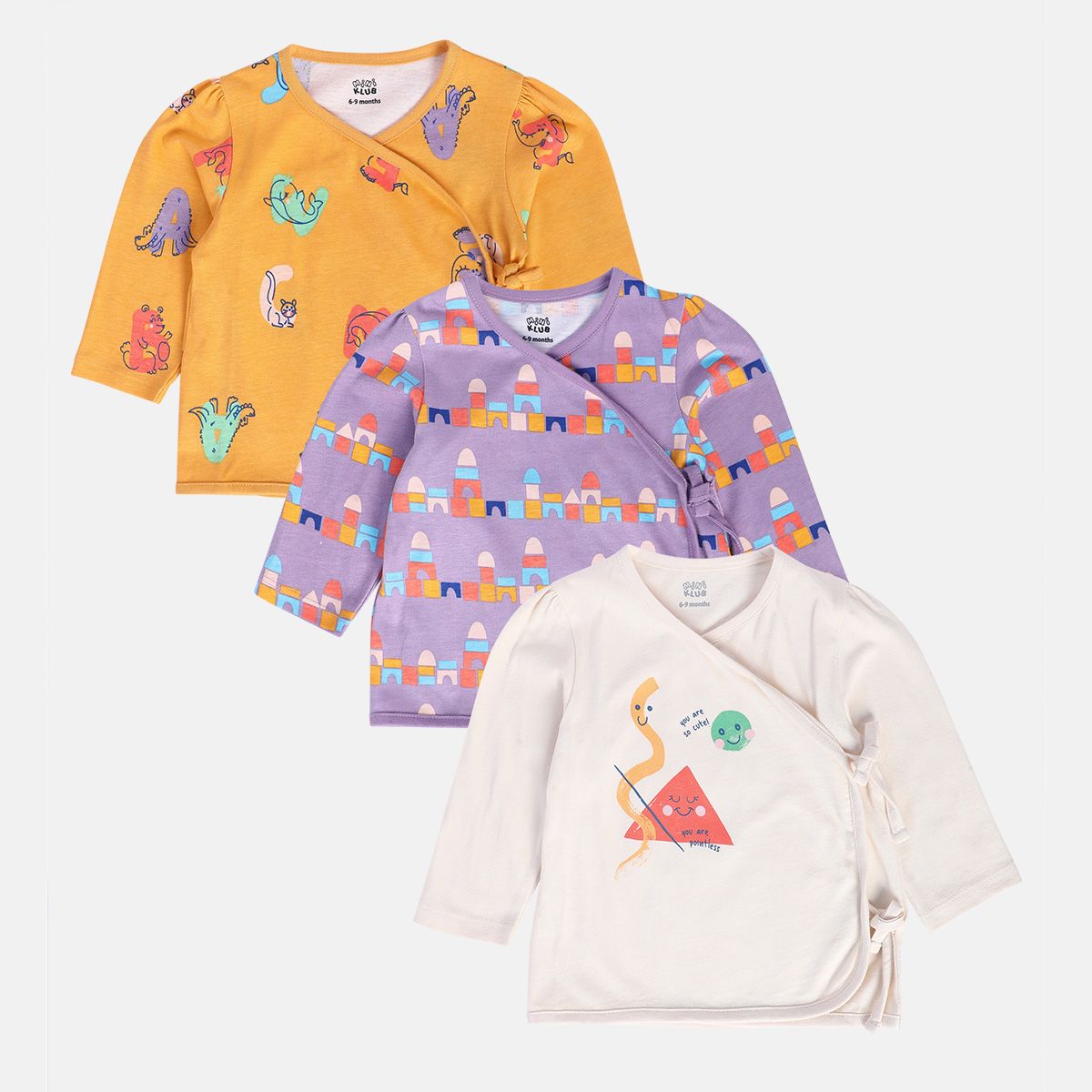 Girls Multicolor Pack Of 3 Front Open Vest