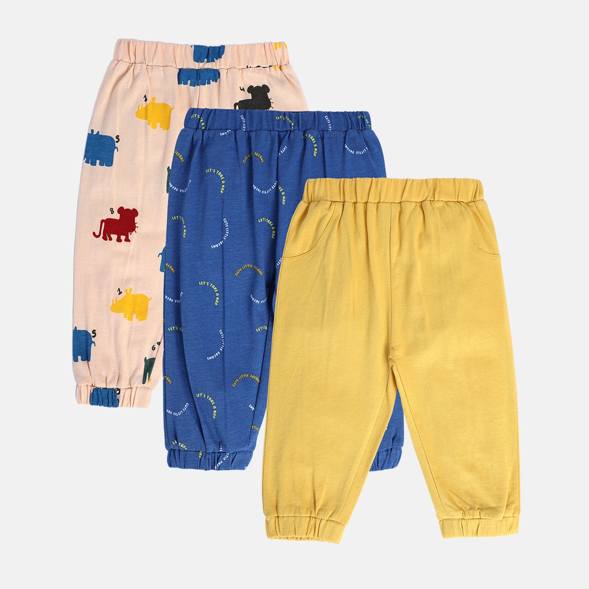 Boys Multicolor Pack Of 3 Knit Bottom