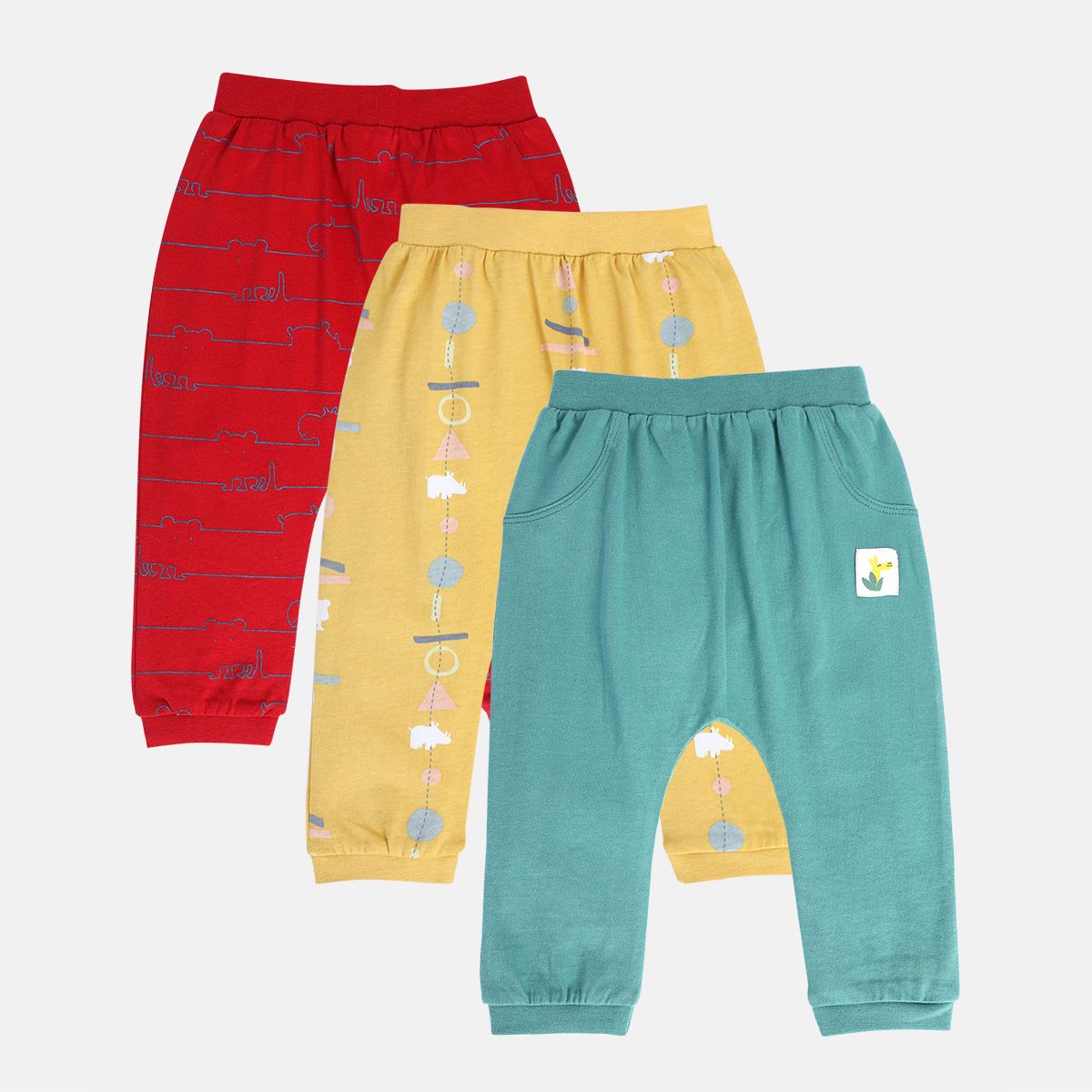Boys Multicolor Pack Of 3 Knit Bottom