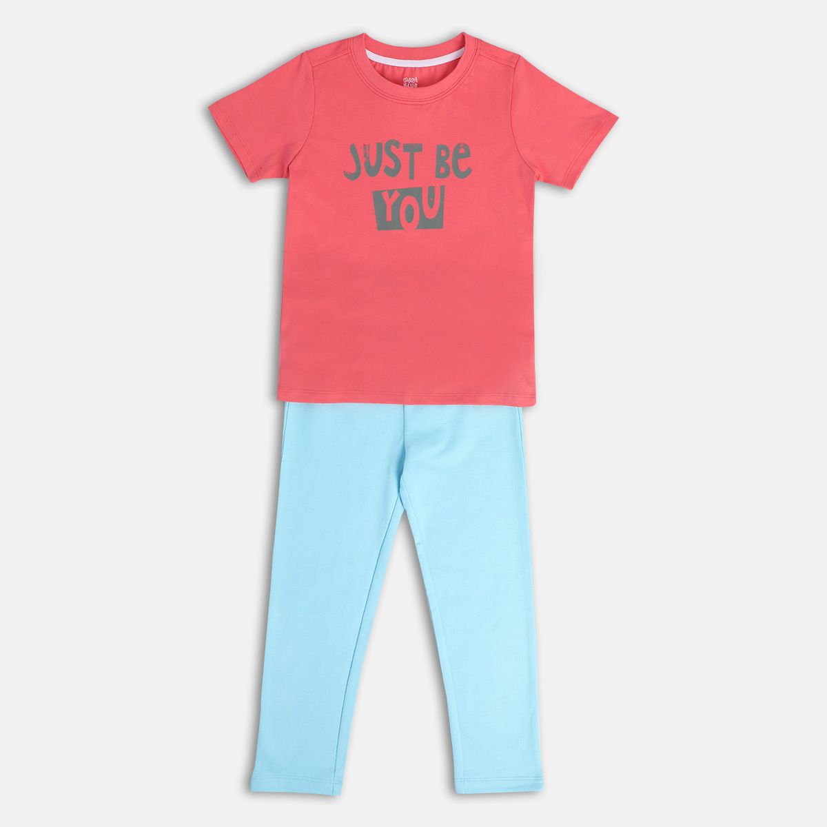 Boys Orange/Green T-Shirt And Bottom Set