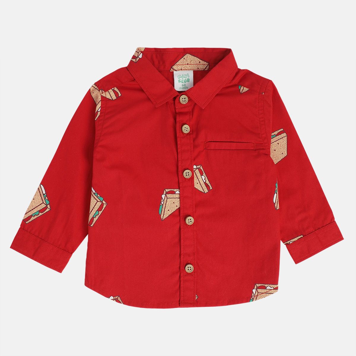 Boys Red Pack Of 1 Shirt
