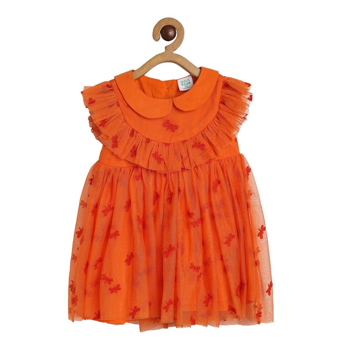 Girls Orange Pack Of 1 Dress