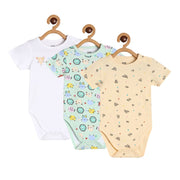 Boys Multicolor Pack Of 3 Body Suit