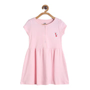 Pack of 1 knit dress - peach for 3-6 Months