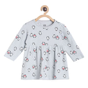 Pack of 1 knit dress - grey for 0-3 Months