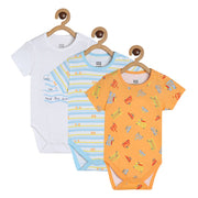 Boys Multicolor Pack Of 3 Body Suit