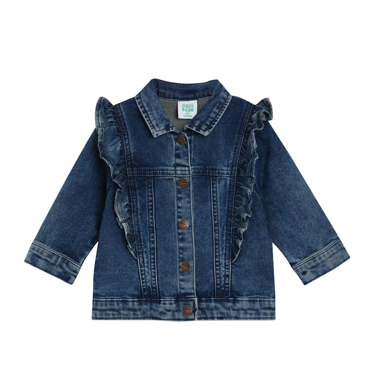 Girls Mid Blue Pack Of 1 Jacket