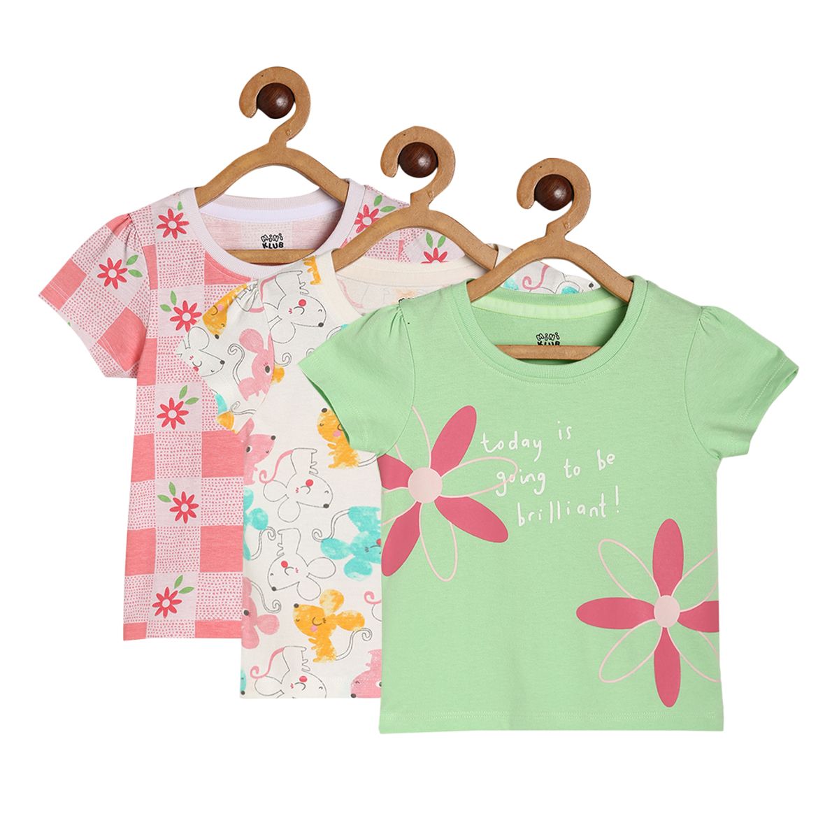 Girls Multicolor Pack Of 3 Knit Top