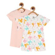 Girls Multicolor Pack Of 2 Romper