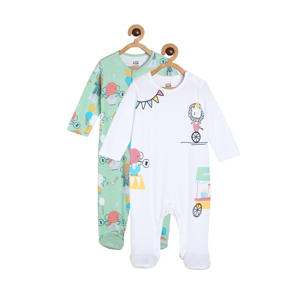 Boys Multicolor Pack Of 2 Sleep Suit