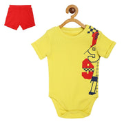 Boys Yellow Bodysuit and Knit Bottom