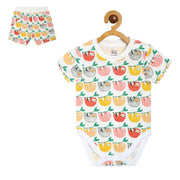 Boys White Bodysuit and Knit Bottom