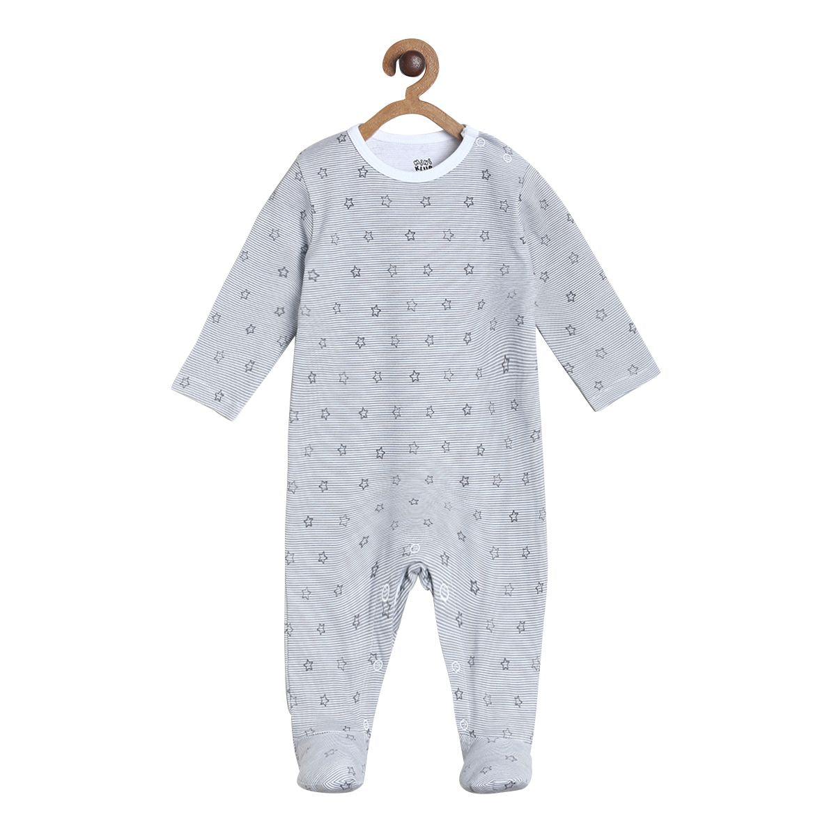 Boys Grey Pack Of 1 Sleep Suit