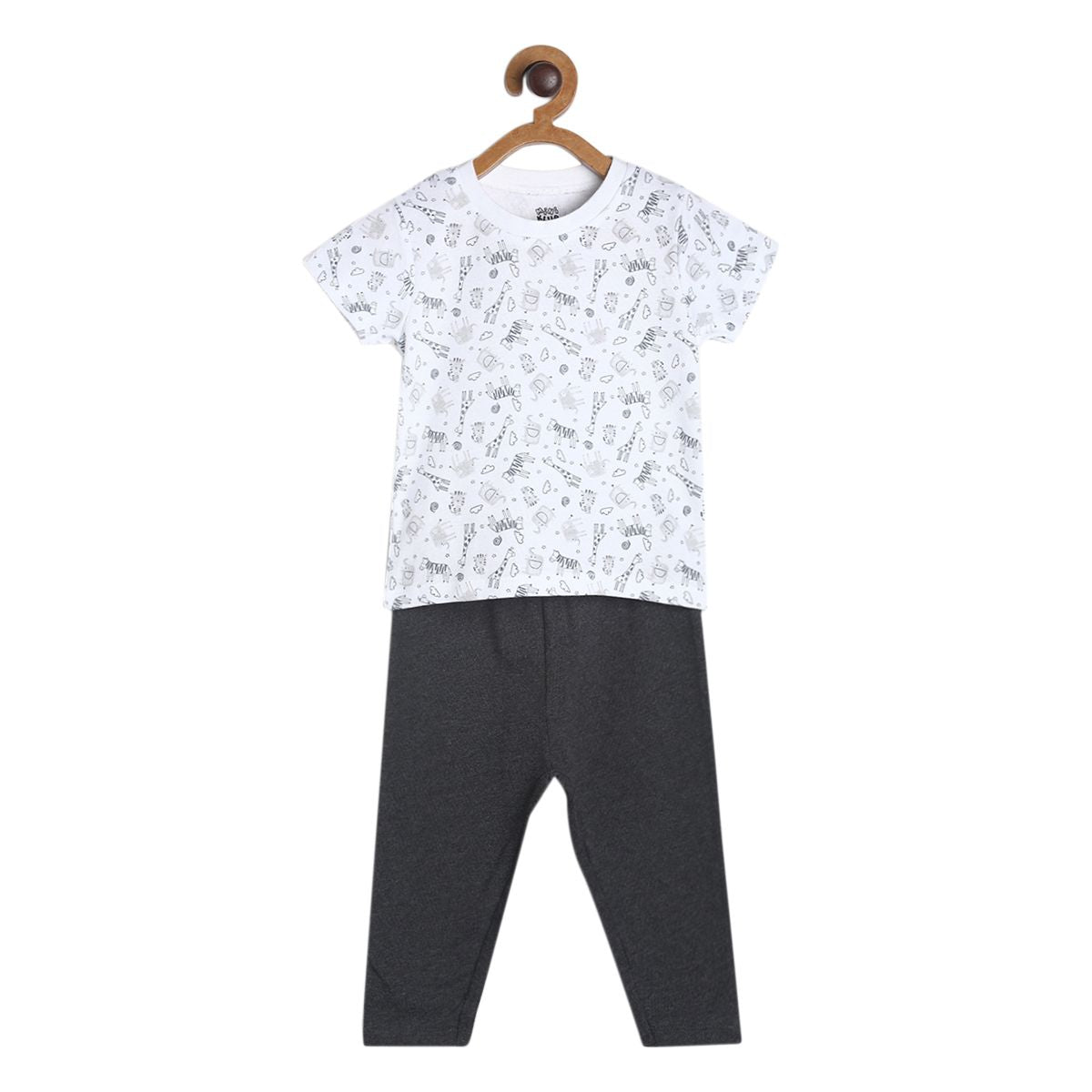 Boys Multicolor Pack Of 2 T-Shirt And Bottom