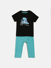 Boys Multi T-Shirt and Knit Bottom