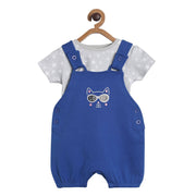 Girls Blue Pack Of 2 Dungaree Set