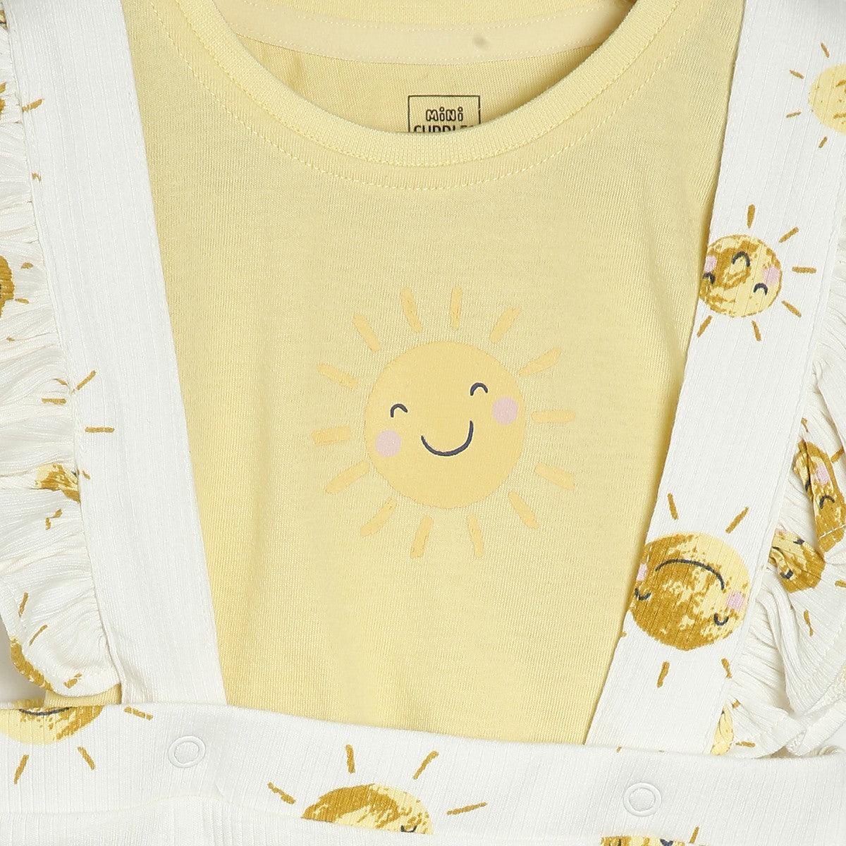 Girls Multi Dungaree Set