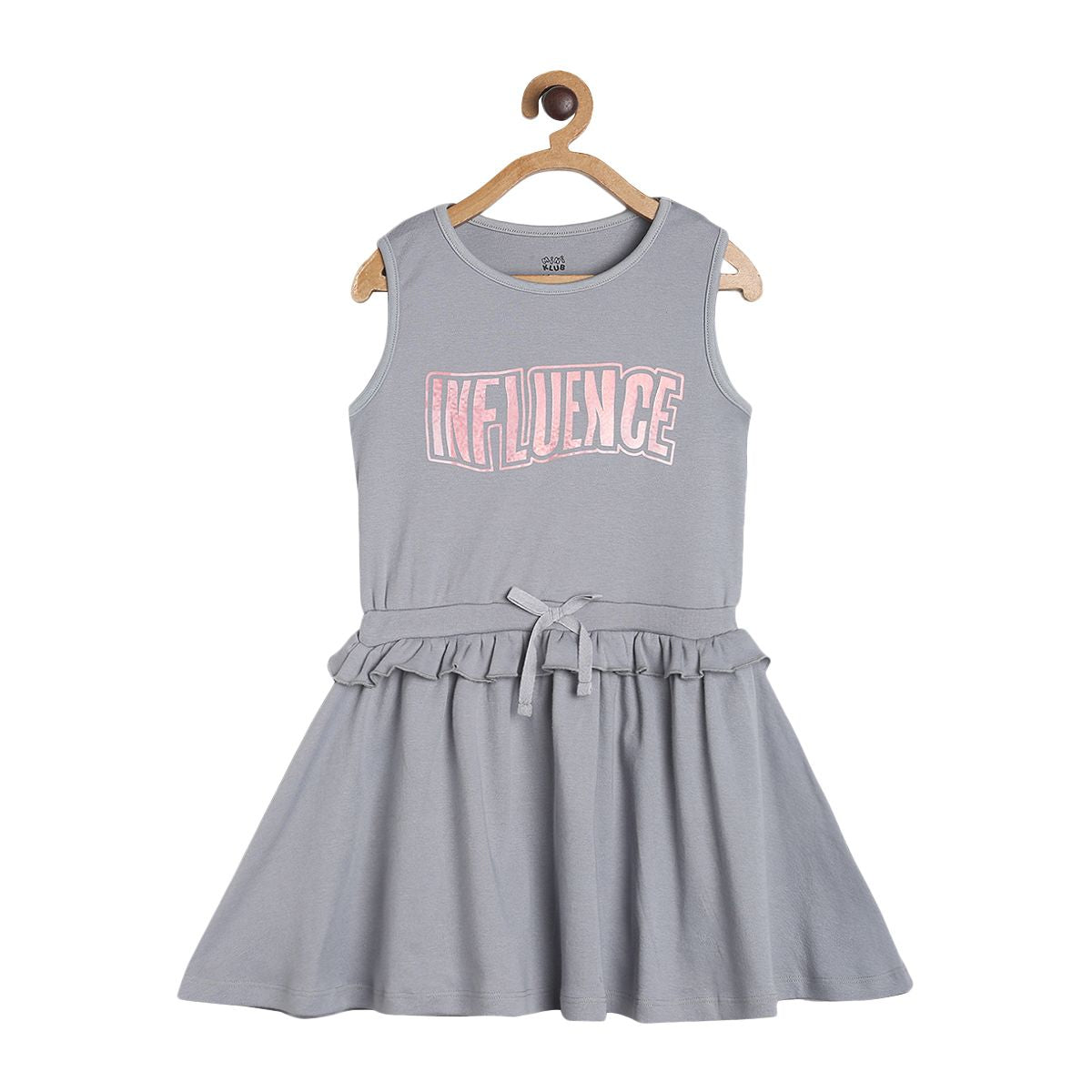 Girls Grey Pack Of 1 Dress