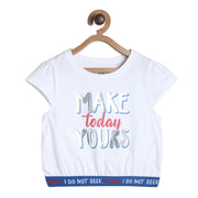 Girls White Knit Top