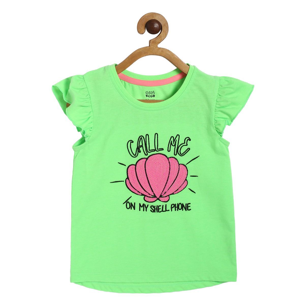 Girls Neon Green Knit Top