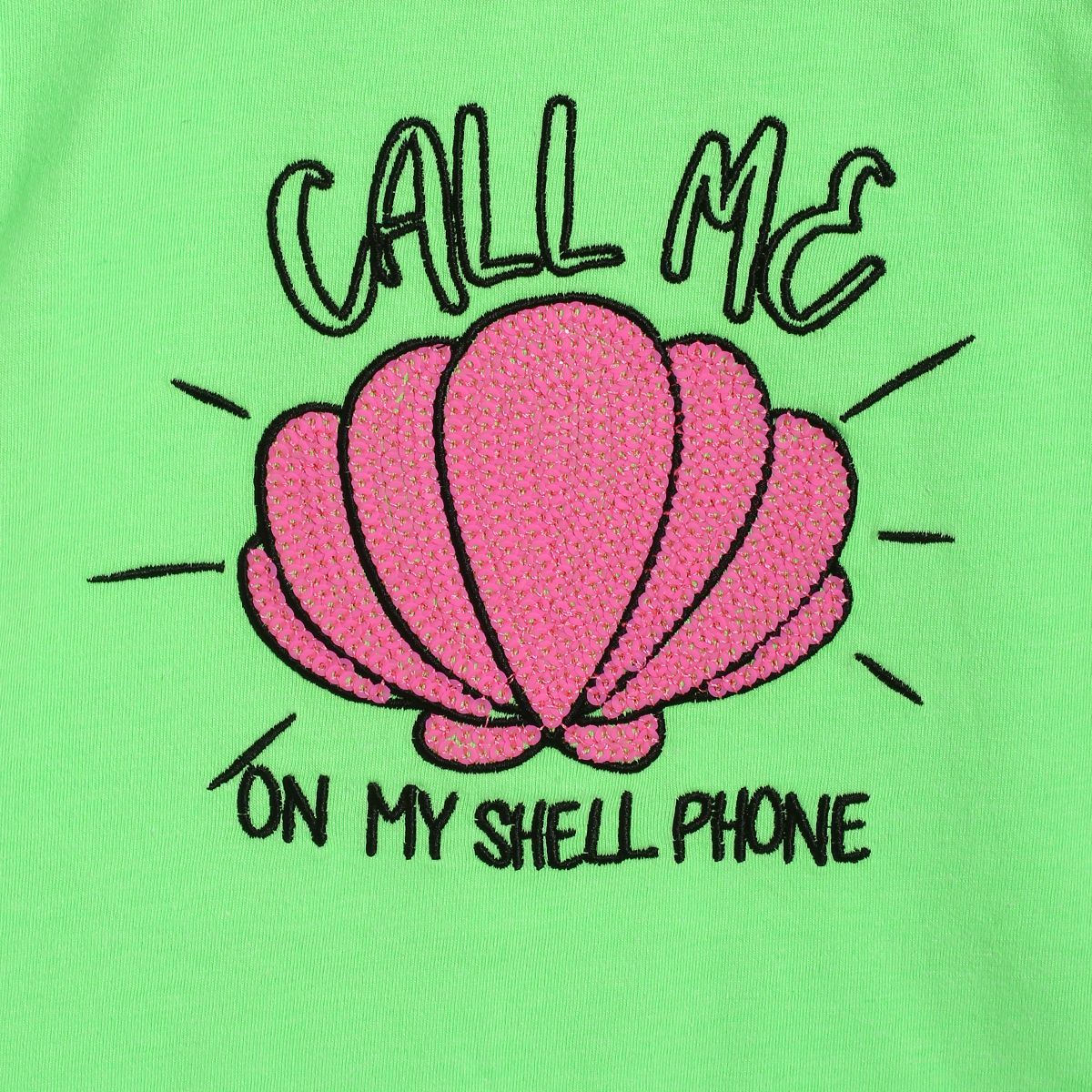 Girls Neon Green Knit Top