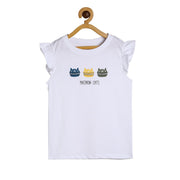 Girls White Pack Of 1 Knit Top