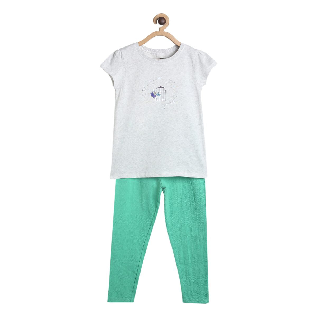 Girls Multicolor Pack Of 1 Top And Legging