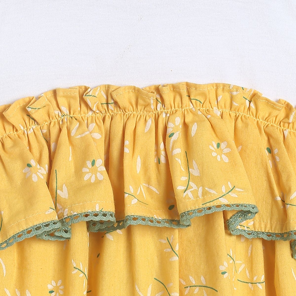 Girls Yellow Woven Top