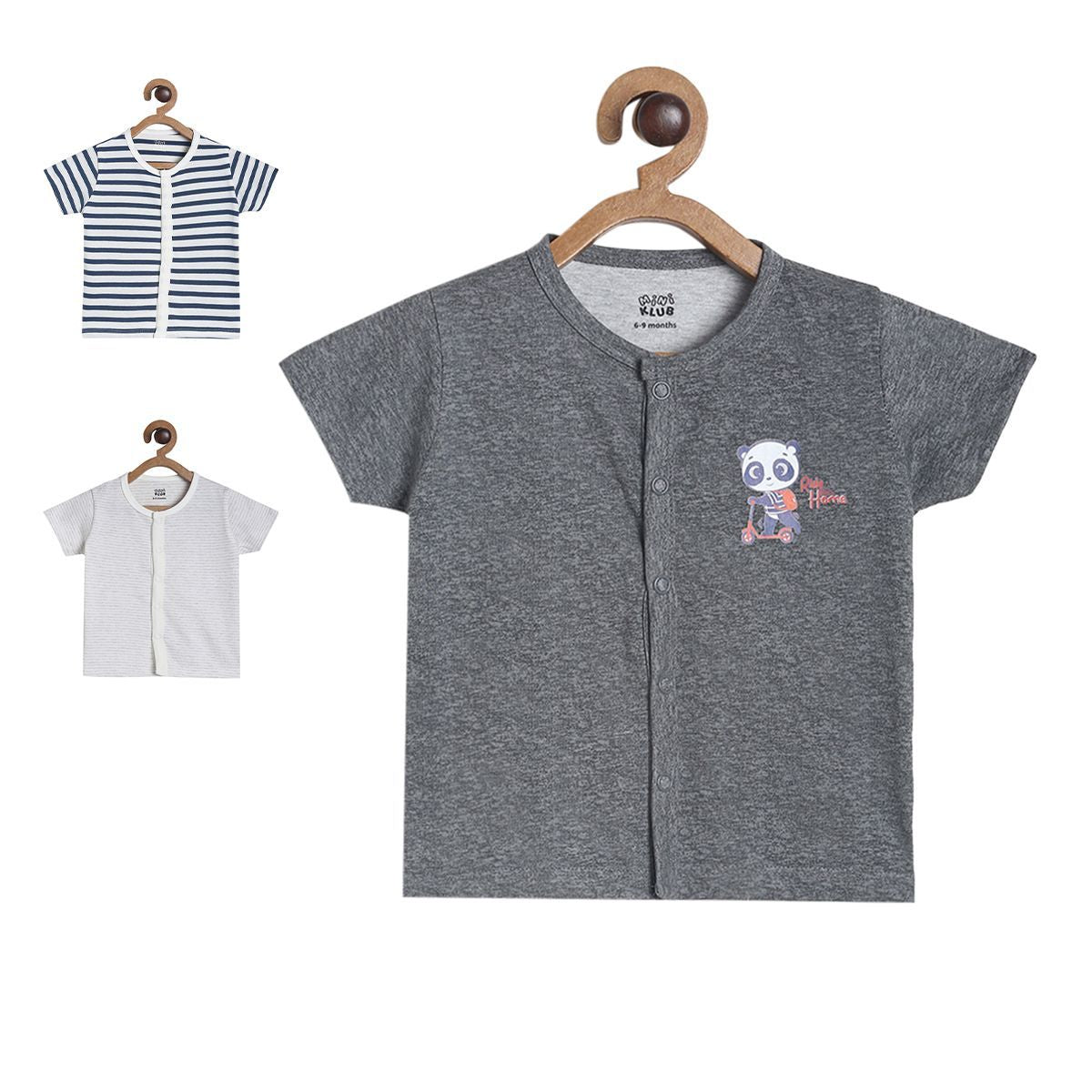 Boys Multicolor Pack Of 3 Front Open Vest