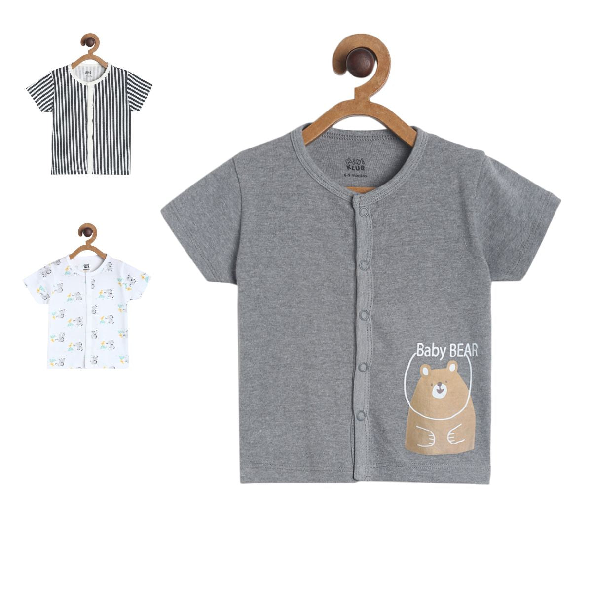 Boys Multicolor Pack Of 3 Front Open Vest