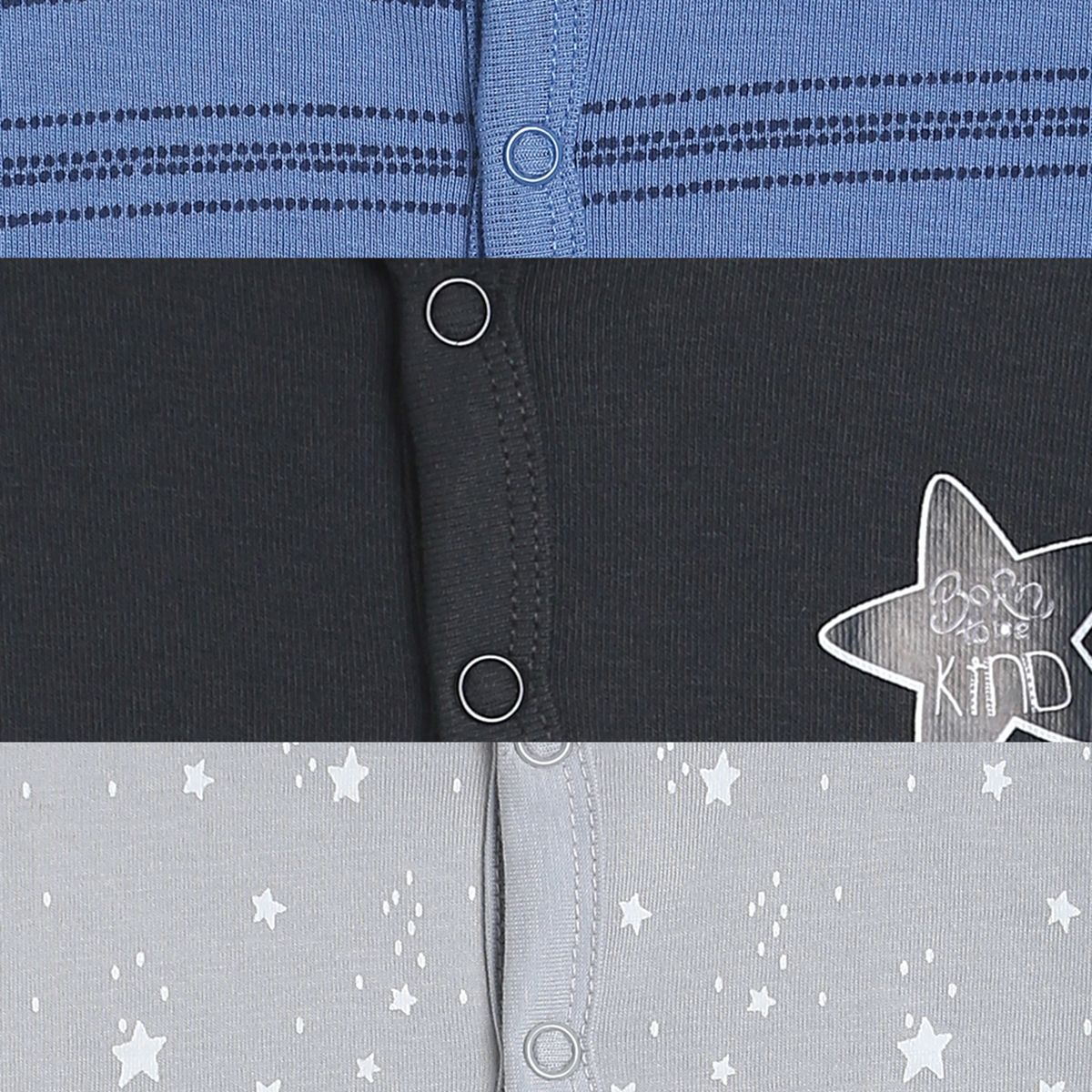 Boys Multicolor Pack Of 3 Front Open Vest