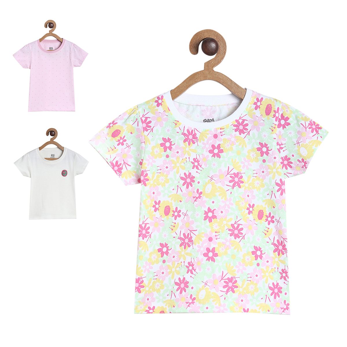 Girls Multicolor Pack Of 3 Knit Top