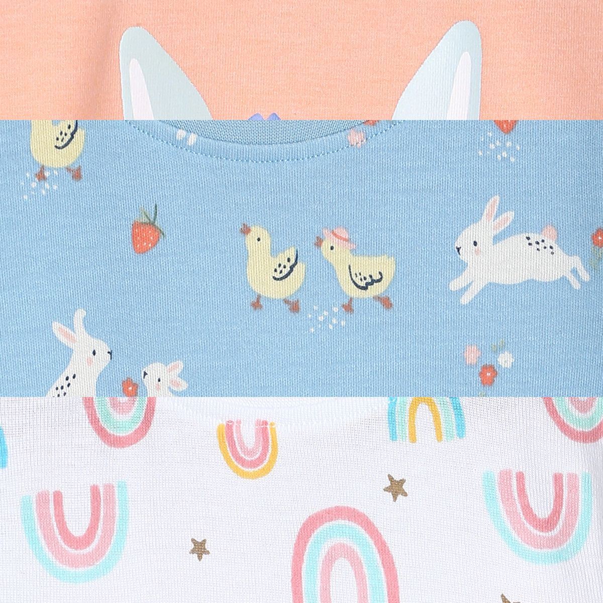 Girls Multicolor Pack Of 3 Knit Top