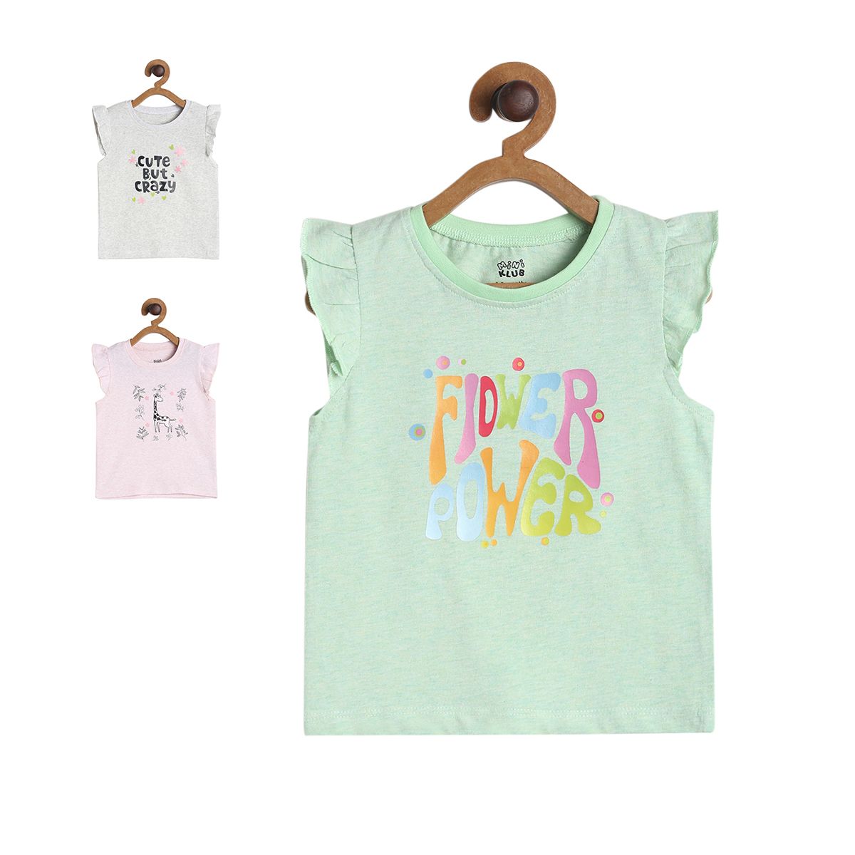 Girls Multicolor Pack Of 3 Knit Top