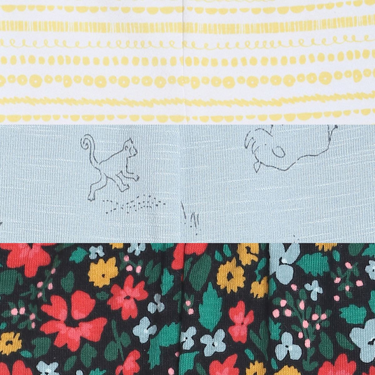 Girls Multicolor Pack Of 3 Legging