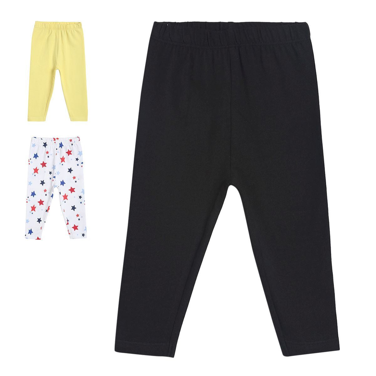 Girls Multicolor Pack Of 3 Legging