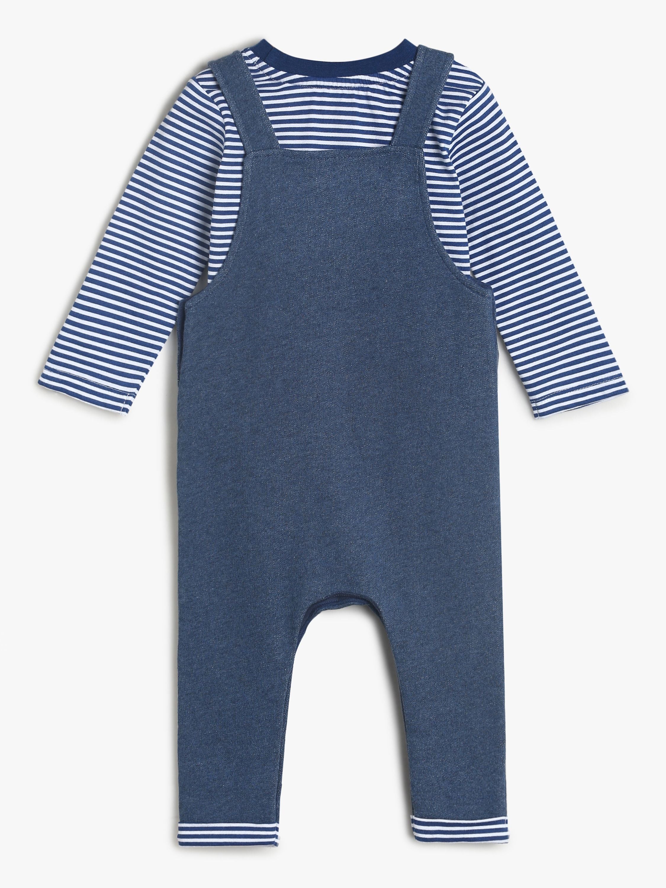 Boys Navy Dungaree Set