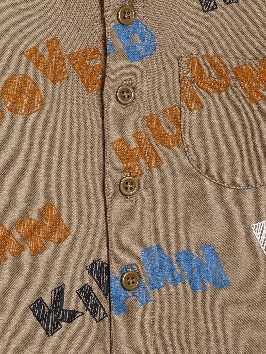 Boys Brown Pack Of 1 Shirt