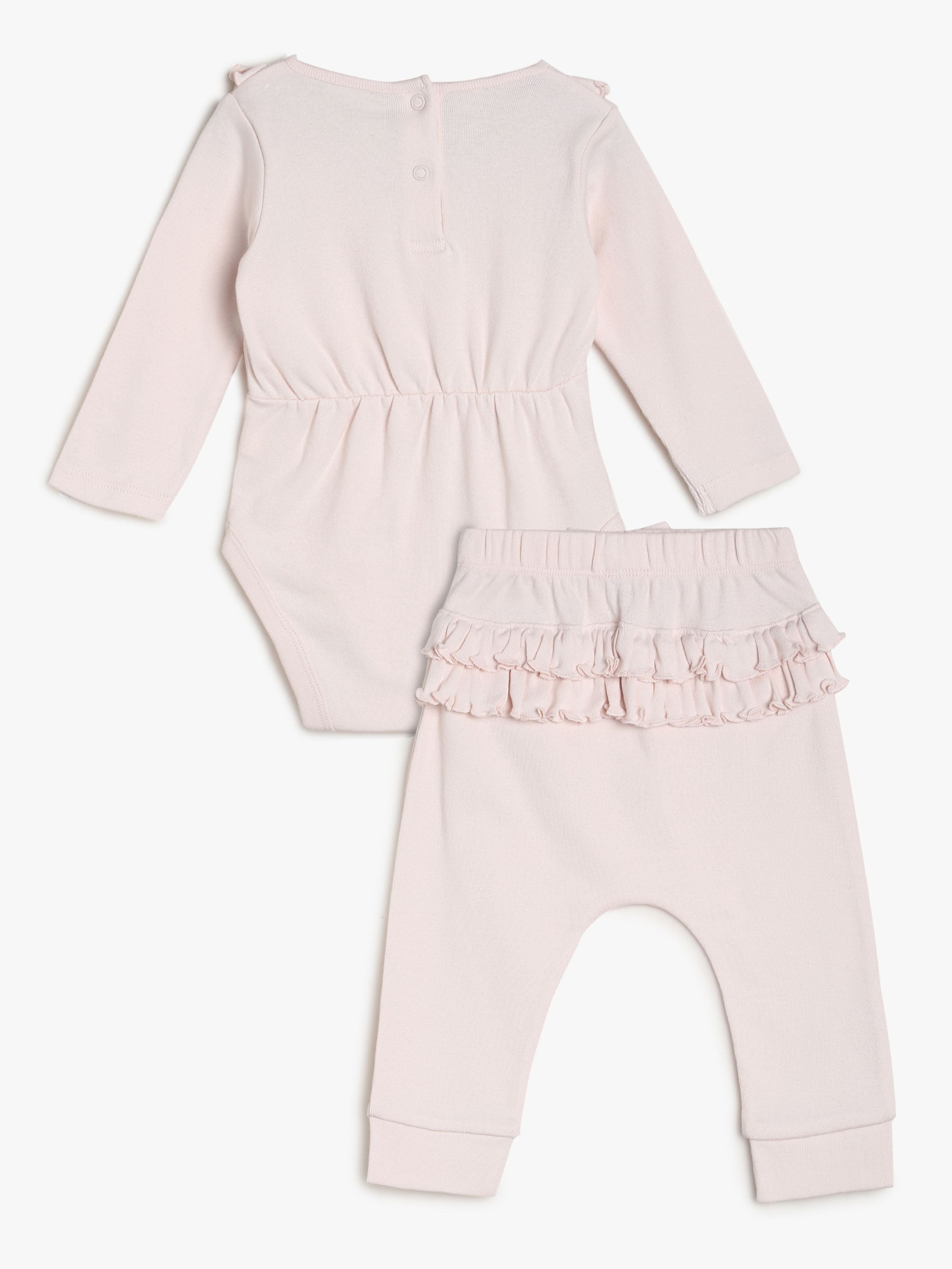 Girls Pink Bodysuit and Knit Bottom