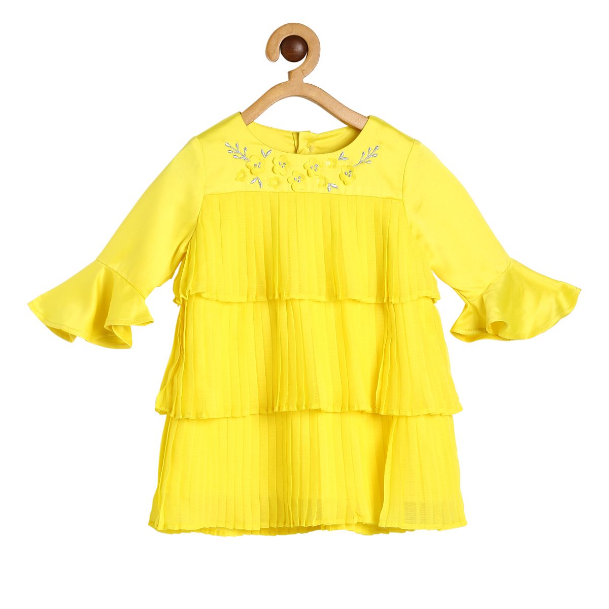 Girls Yellow Pack Of 1 Dress
