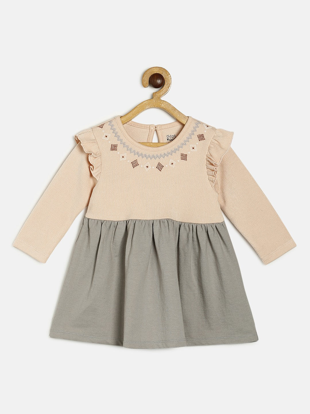 Girls Pink And Grey Pi Grey Pack Of 1 Dress